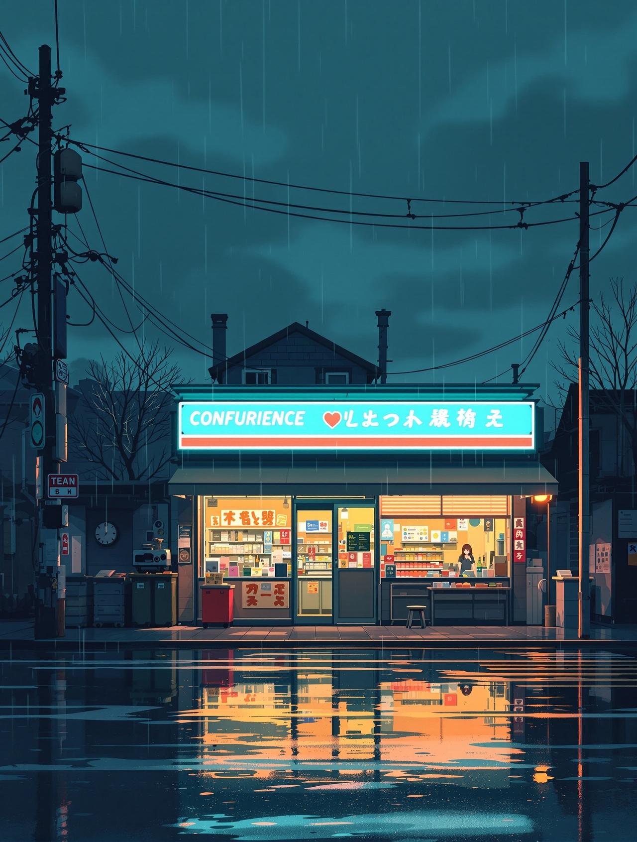 夸克短剧合集 雨天和便利店 - 治愈日常动漫短剧
